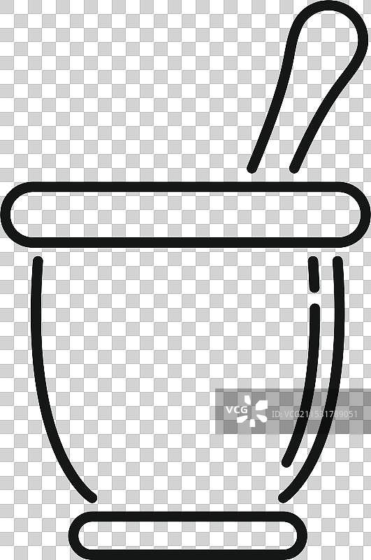 代表草药和香料的研钵和杵图片素材