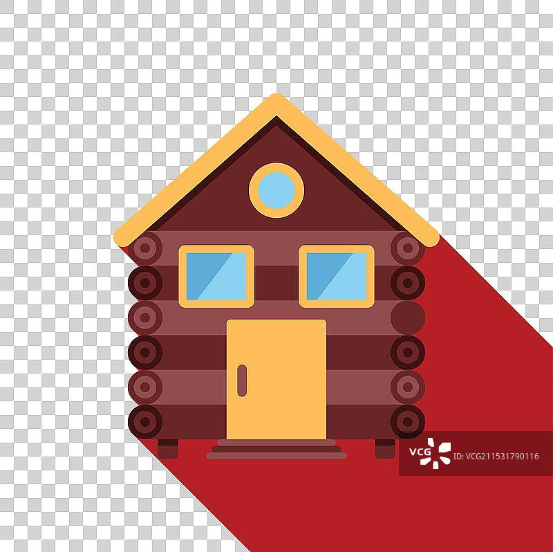 带有门廊和窗户的木屋出租图片素材