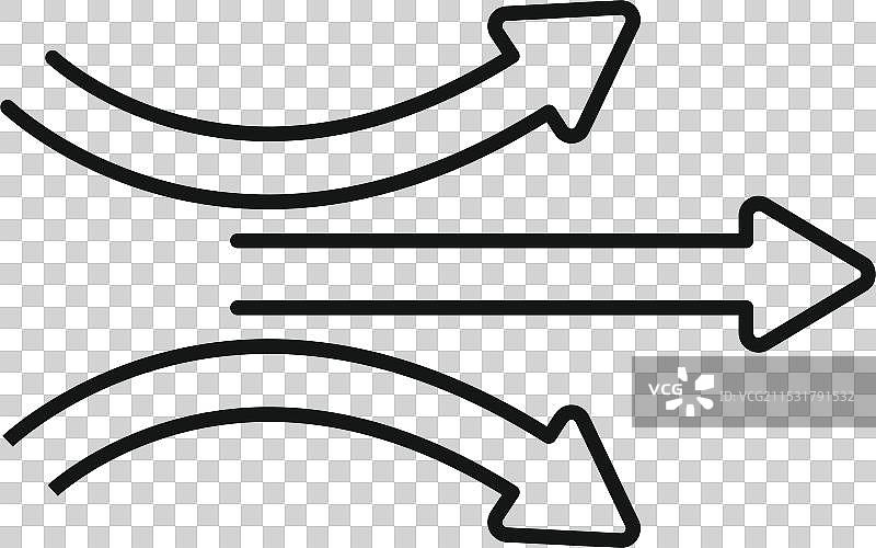 三个指向不同方向的箭头图标图片素材