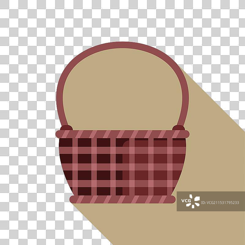 空的格子布野餐篮静静等待图片素材