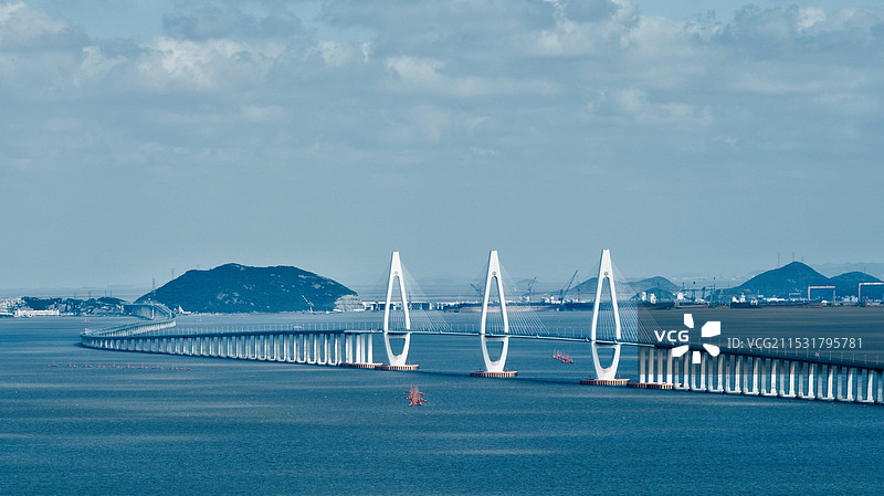 浙江省舟山市周岱大桥图片素材