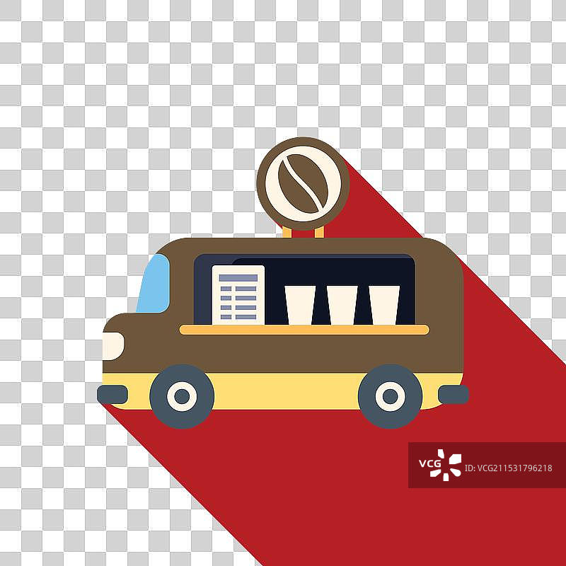 食品车正在提供热饮。图片素材