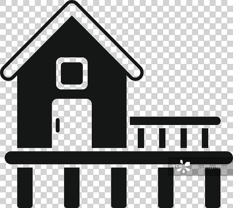 水上木屋图标图片素材