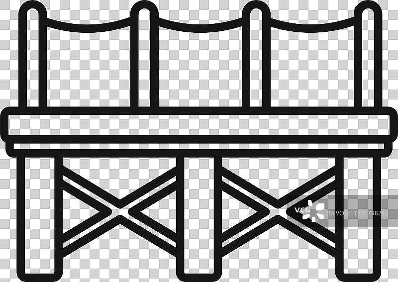 木质海码头图标，展示一个小码头用于图片素材