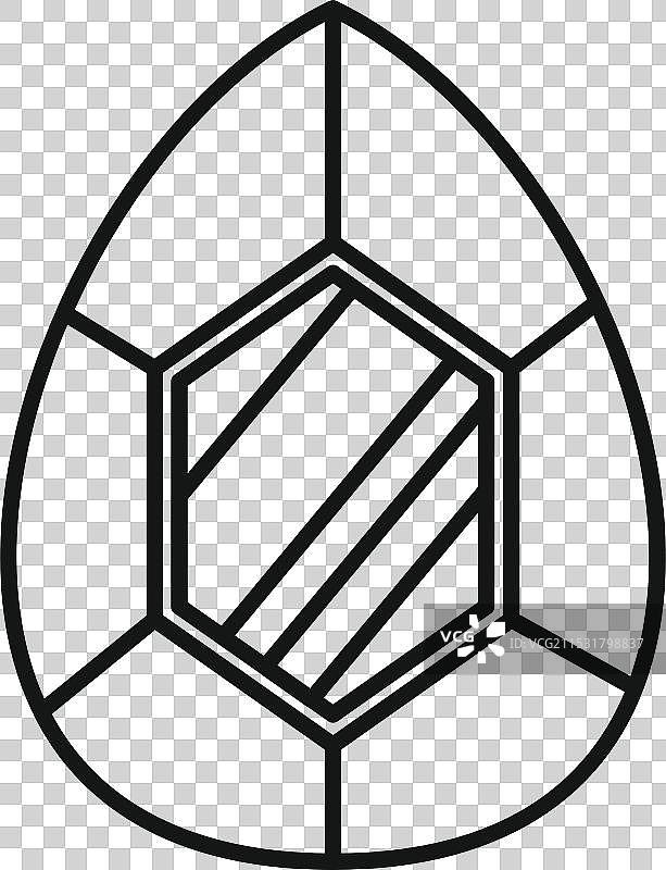 多面水滴的线条艺术画图片素材