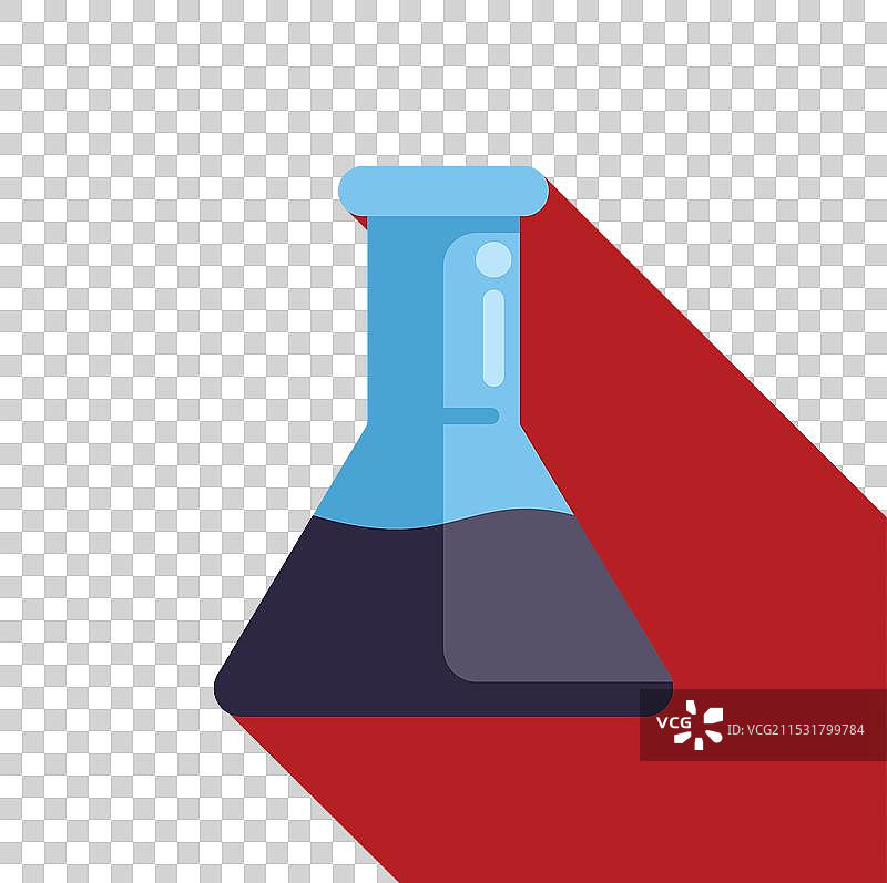 含有蓝色液体的实验室玻璃器皿图片素材