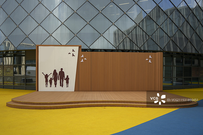 淄博妇女儿童活动中心二楼平台图片素材