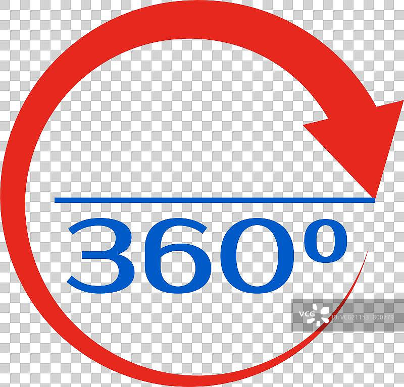 红色箭头旋转360度形成完整的圆圈图片素材