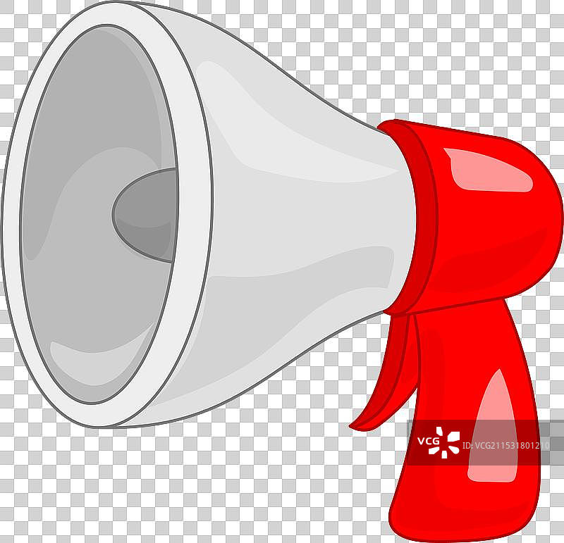 红色和灰色的扩音器正在发布公告图片素材