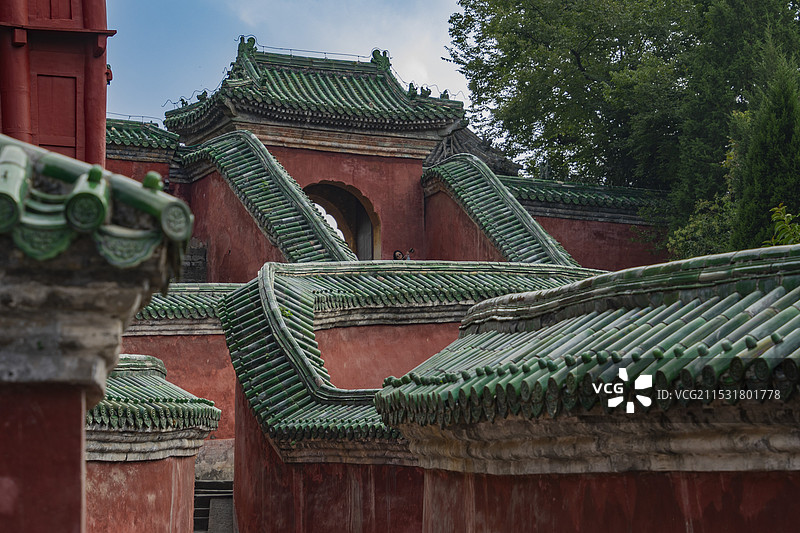 问道武当山-复真观（太子坡）九曲黄河墙图片素材