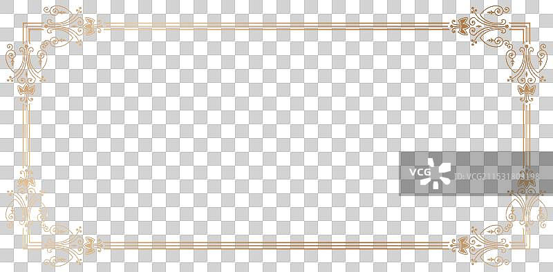 优雅的矩形装饰框元素图片素材