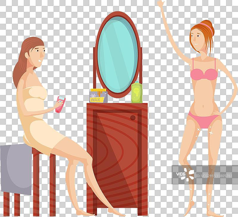 脱毛平面套件图片素材