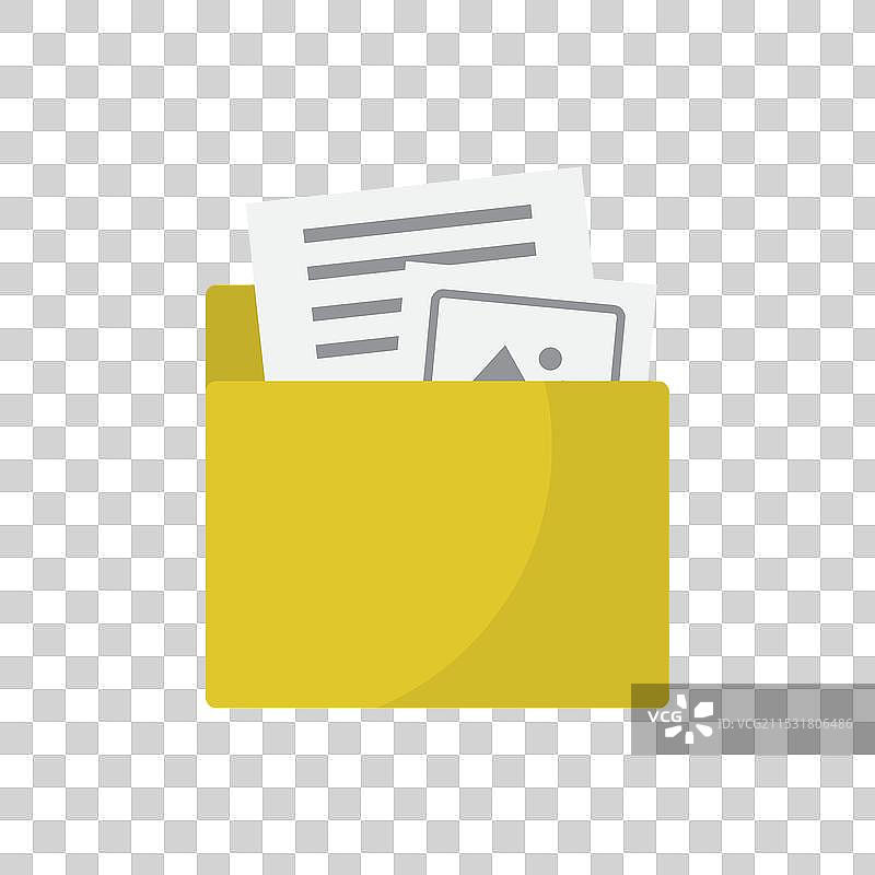 浅绿色背景上的文件夹图标图片素材