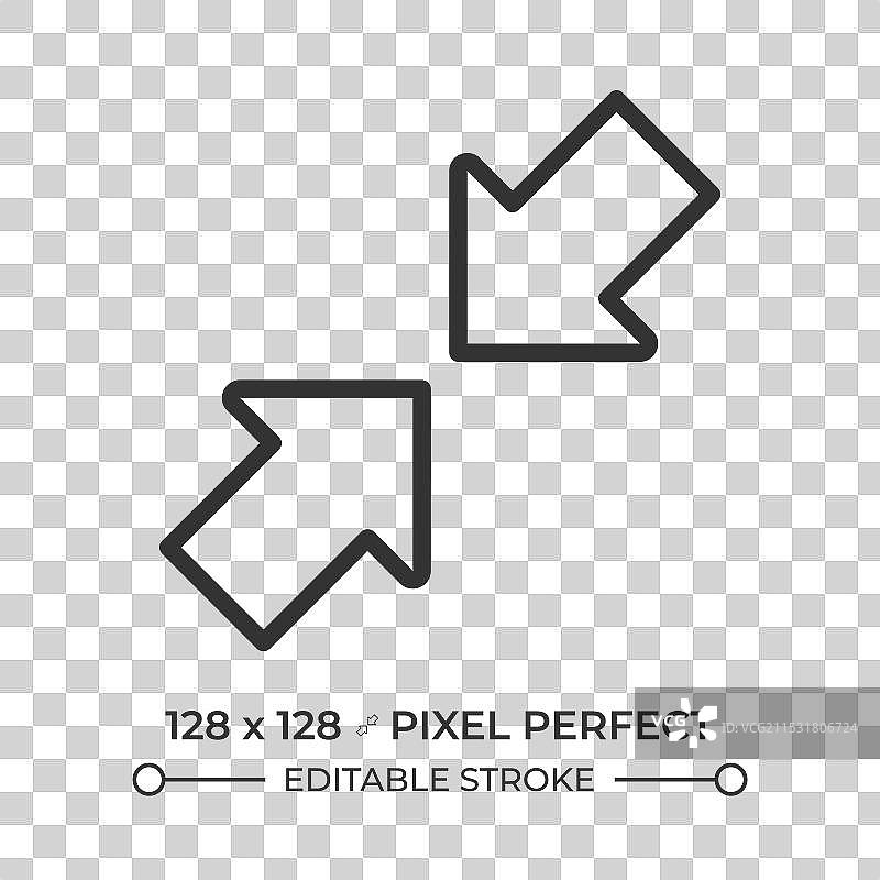 缩小的线性图标图片素材