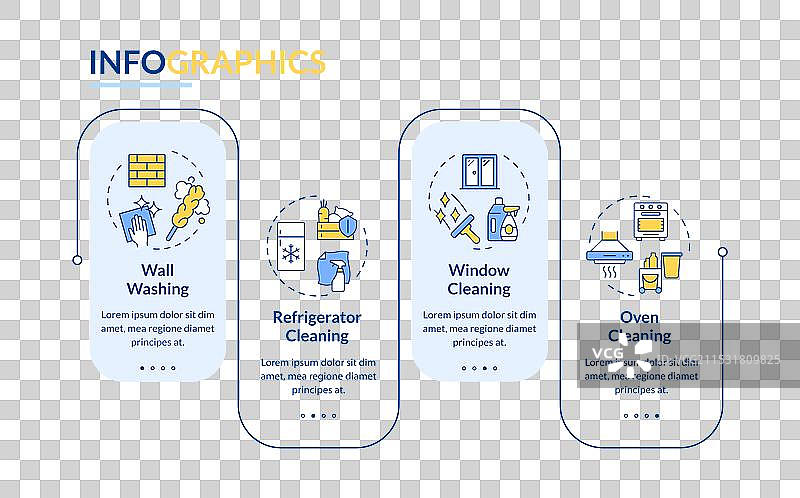 专业清洁服务矩形信息图图片素材