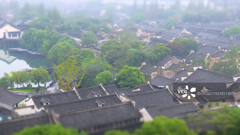 乌镇屋顶图片素材