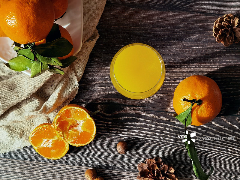 任务投稿：中式饮品系列之桔子汁与桔子图片素材
