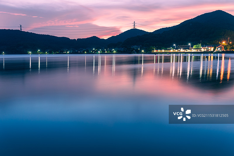 舟山六横岛晚霞图片素材