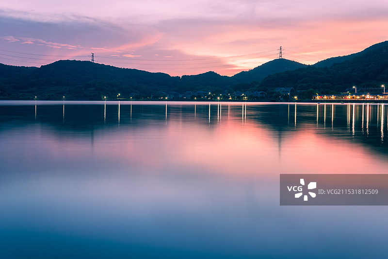 舟山六横岛晚霞图片素材