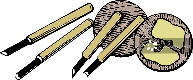 木刻工具图片素材