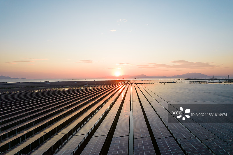 海边光伏发电图片素材