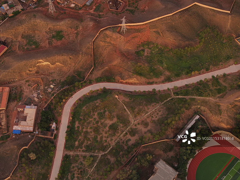 甘肃白银靖远县日出风光图片素材