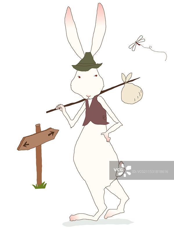 旅行的兔子图片素材