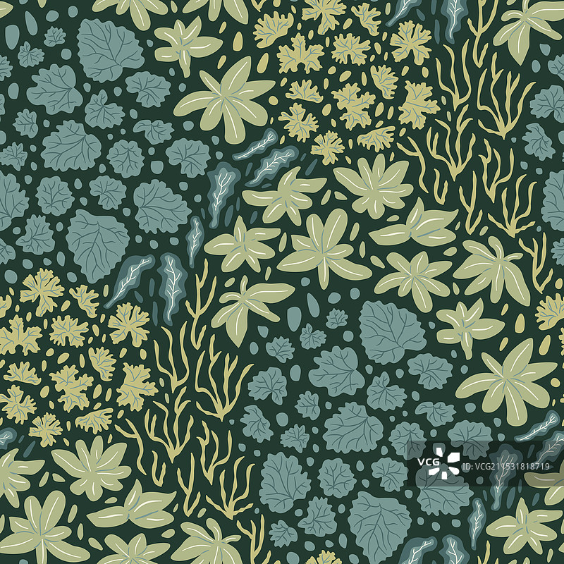 花坛黑暗花园无缝图案无尽设计图片素材