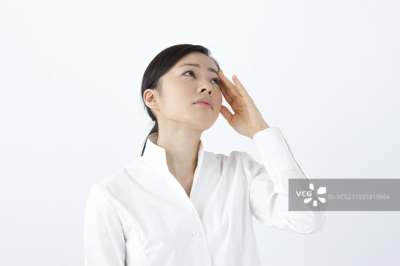 头痛的女性图片素材