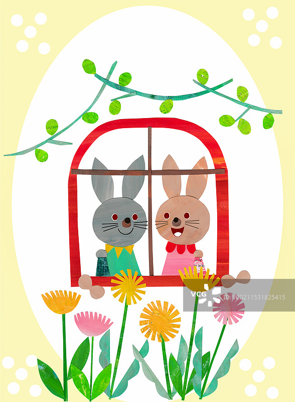 两只兔子图片素材