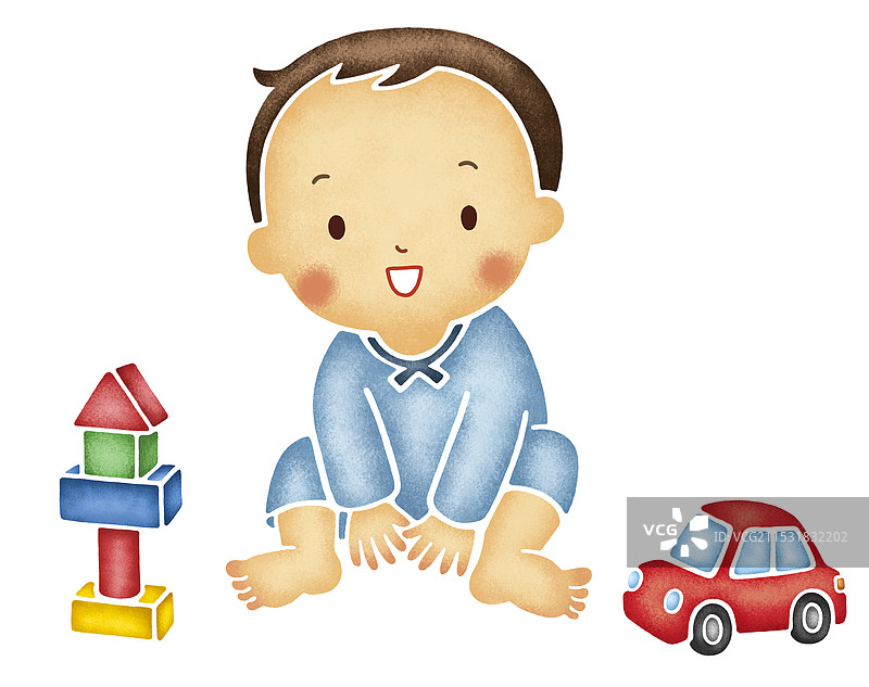 坐着的婴儿图片素材