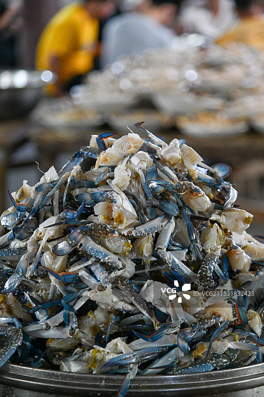 切好的兰花蟹图片素材