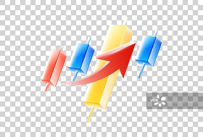 3D立体金融柱状图图片素材