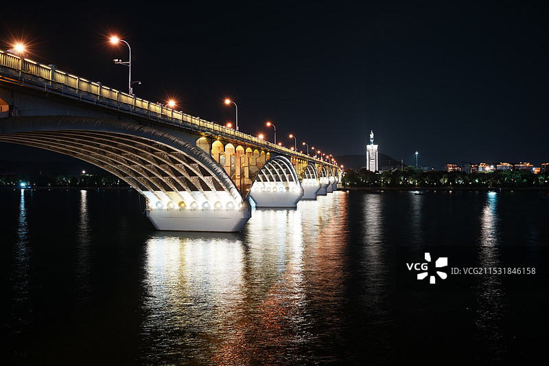 湖南长沙五一广场夜景图片素材