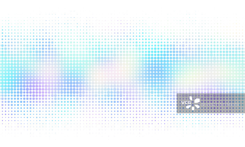 白色背景上的彩色点状半色调图片素材