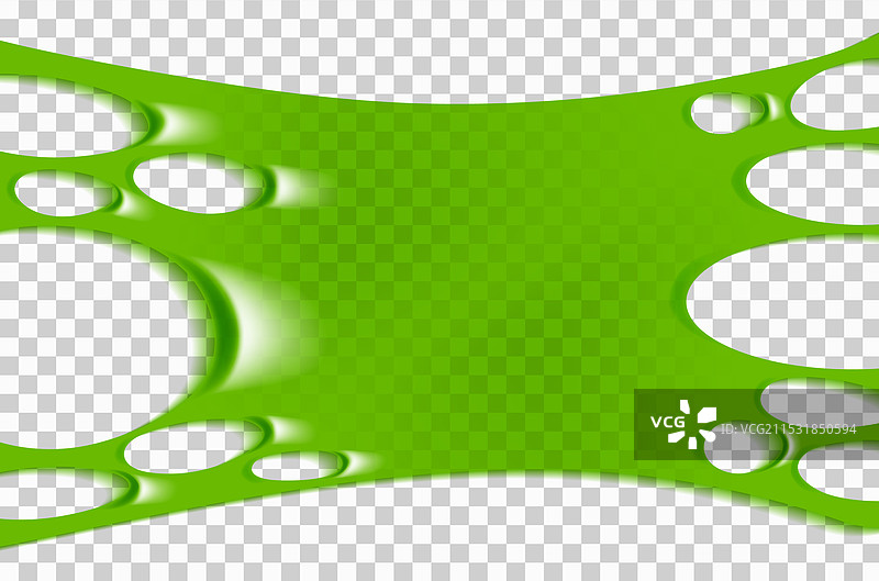 拉伸的绿色粘稠史莱姆图片素材