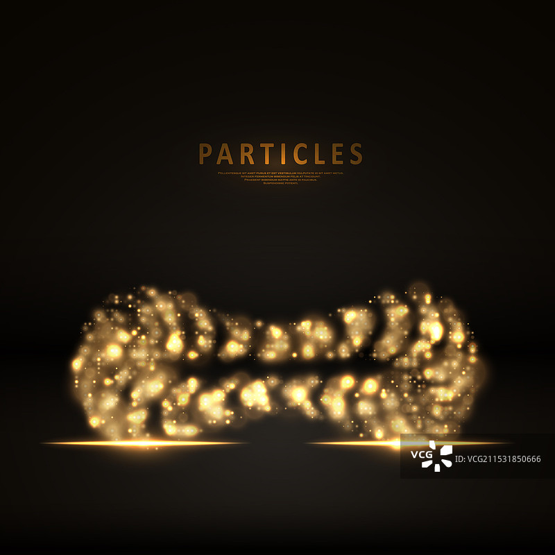 金色闪闪的星尘灯光图片素材