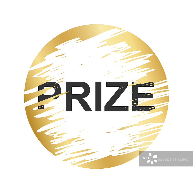 金色圆形刮刮卡表面有刮痕图片素材