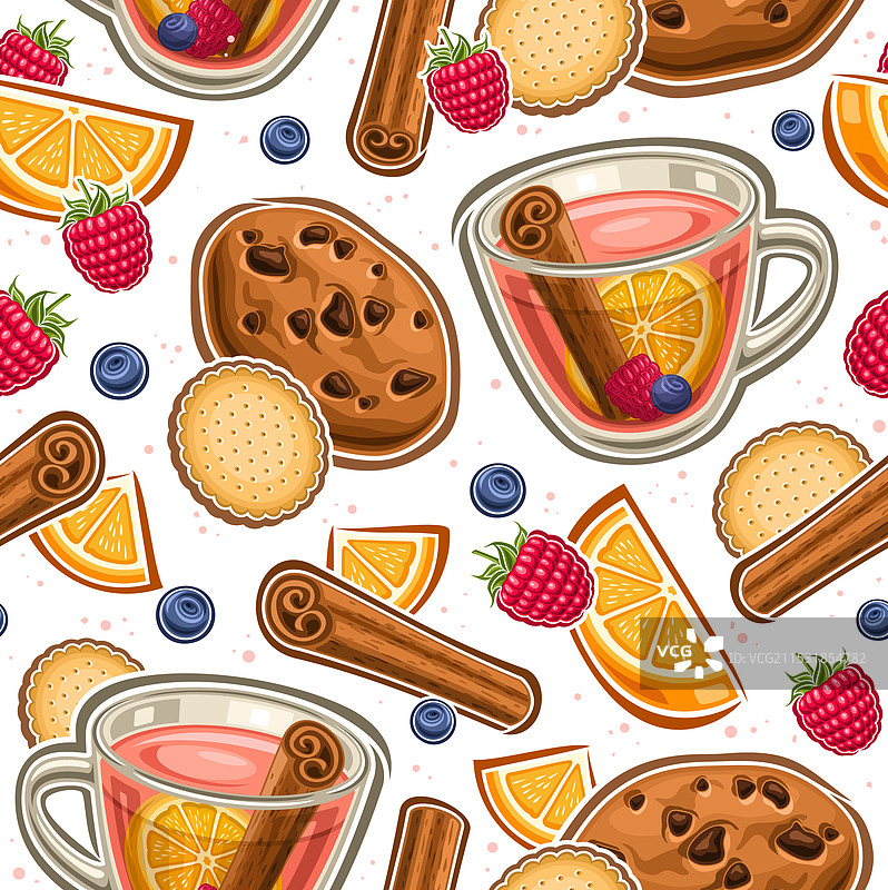 水果茶无缝图案图片素材