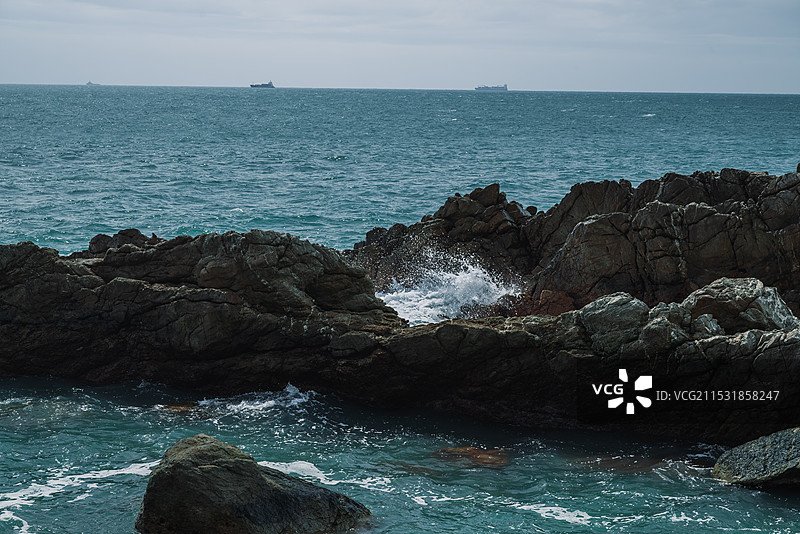 大鹏半岛东西冲岩石海岸图片素材