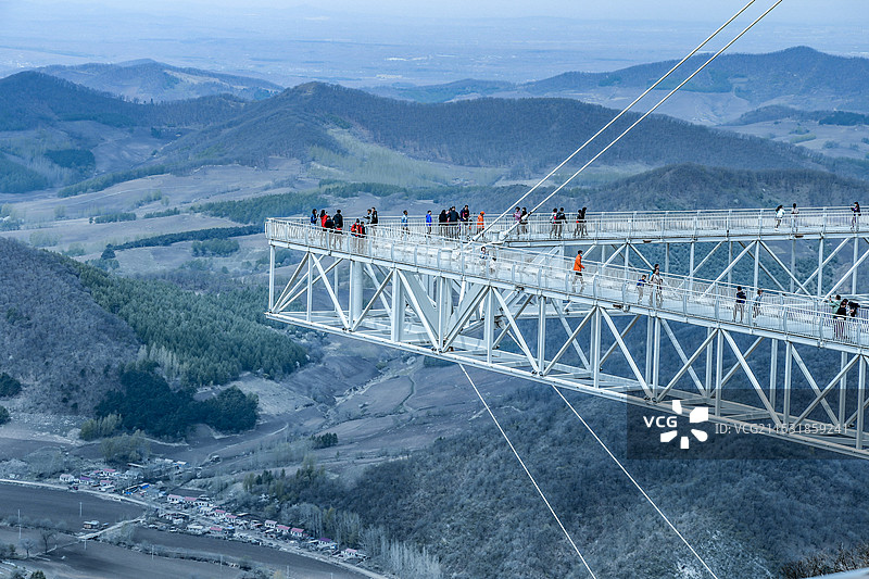长春神鹿峰玻璃栈道图片素材
