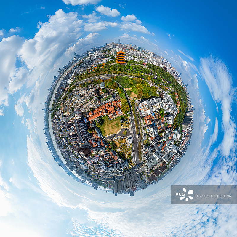 中国武汉两江四岸城市地标风光图片素材
