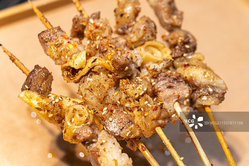 齐齐哈尔烤肉，宫后夹肉，羊肉串图片素材