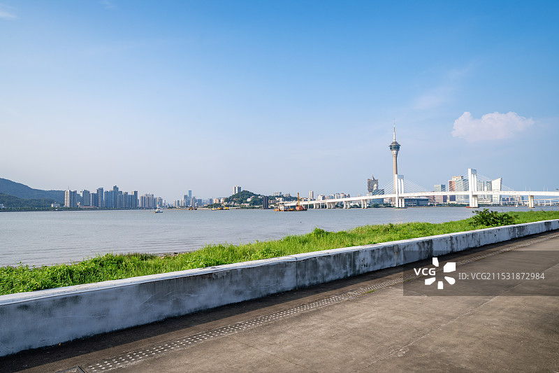 澳门西湾大桥 澳门塔图片素材