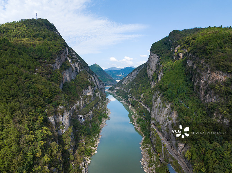 广元明月峡航拍图片素材