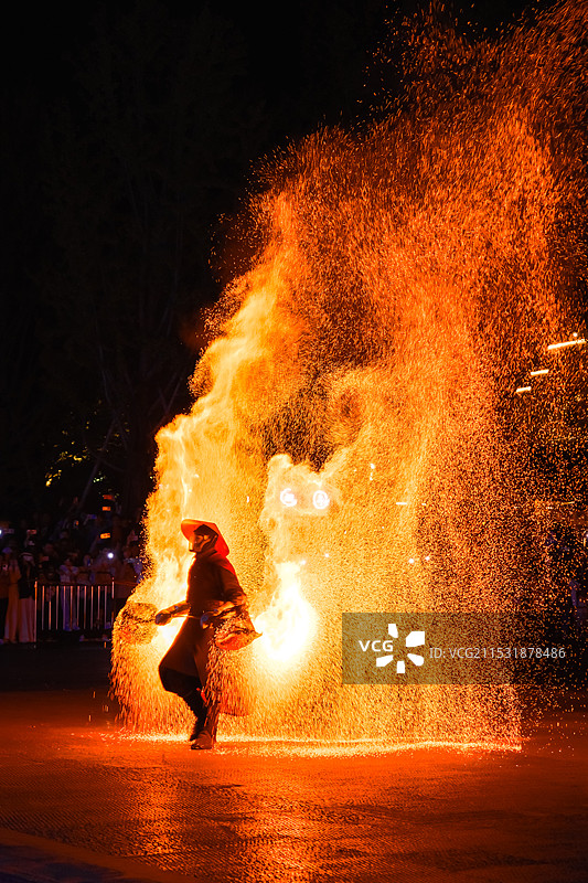 非遗火壶表演图片素材