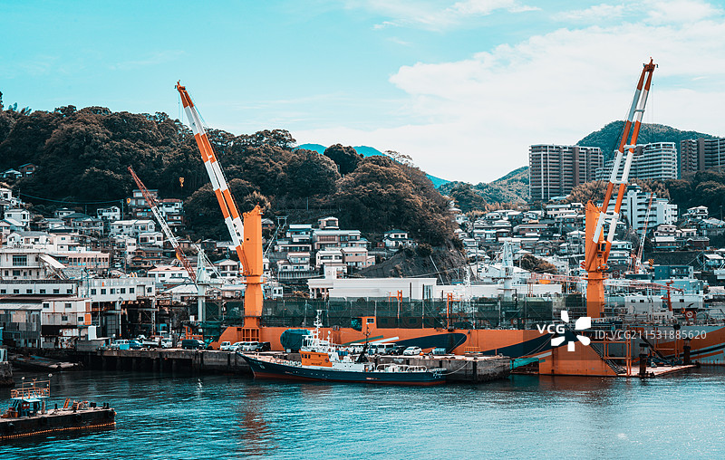 日本长崎港图片素材