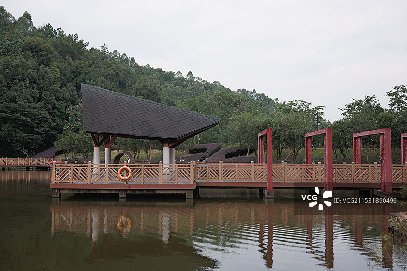兴宁神光山，合水水库图片素材