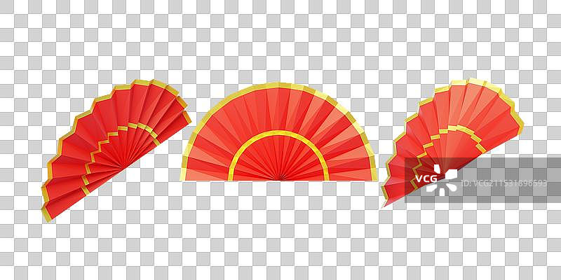 中国风扇子折扇新年吉祥如意节日图片素材