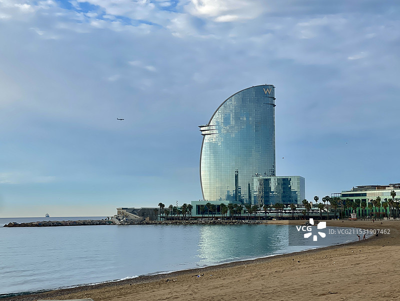 西班牙巴塞罗那海滩图片素材